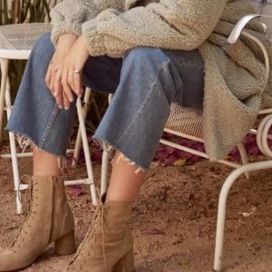 SOLD Zara Laced Up Suede Ankle Boots